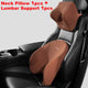 Set: Lumbar support + Headrest (Brown)
