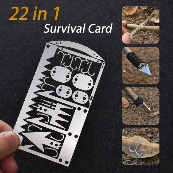 Survival Tool 22 in 1 Card 