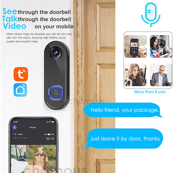 Video Doorbell Wifi Door Bell AC Power